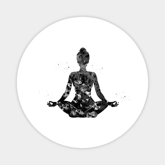 Yoga meditation Magnet by erzebeth